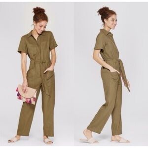 Short Sleeve Utility Jumpsuit